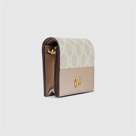 gucci oatmeal leather and supreme|GG Marmont card case wallet in oatmeal leather and Supreme.